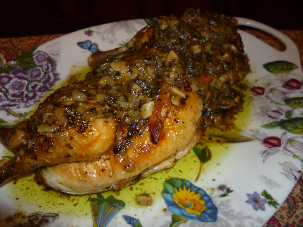 Roasted Split Chicken With Pan Sauce 
