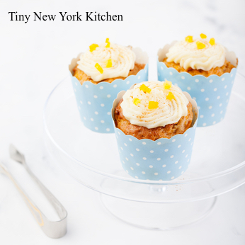 Carrot Cake Cupcakes With Honey Cream Cheese Frosting
