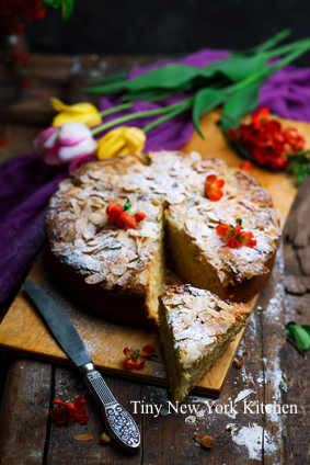 Rhubarb Almond Cake