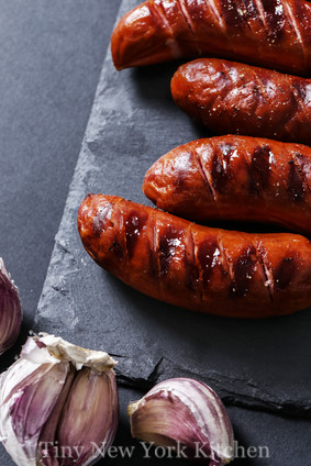 Grilled Sausages With Cabbage