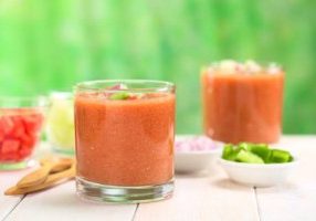 Chilled Red Bell Pepper & Habanero Soup