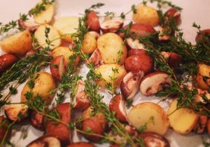 Roasted Potatoes & Mushrooms