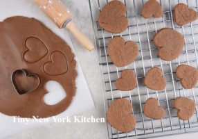 Cookie Dough with heart shapes