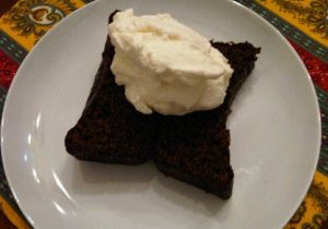 Gingerbread with Whipping Cream